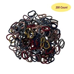 Highly Elastic Non-Damaging Antique Hair Ties Bands 200 Seamless Ponytail Holder